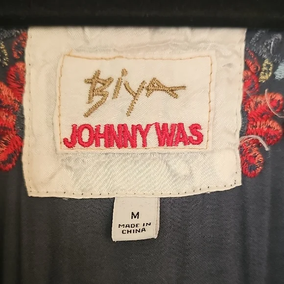 Johnny Was Dark Maxi Dress with Colorful Embroidery - Picture 2 of 6